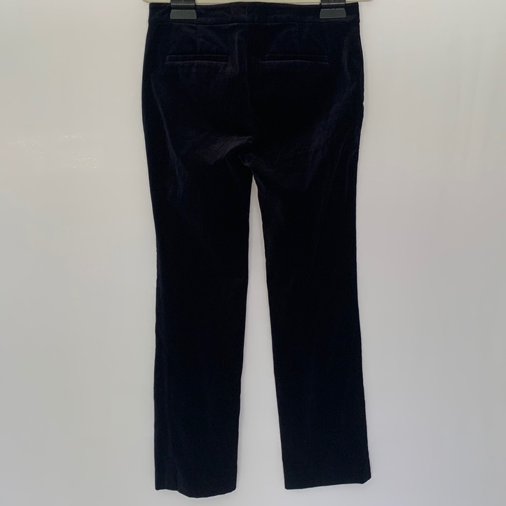 Lauren Ralph Lauren Navy Blue Velvet Straight Leg Dress Pant Trouser Size 2